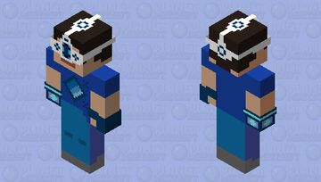 BossGavinV but Barebones! [BlueDOS, the Biometric Large Utility Ecocentric Disk Operating System Portrayal) Minecraft Skin