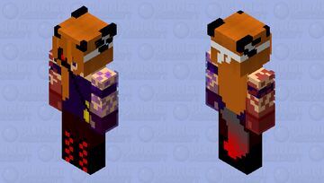 luna deamon-werewolf (fire-fiolet) Minecraft Skin