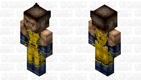 (Battle Damaged, No Cowl) Wolverine: Deadpool & Wolverine (James "Logan" Howlett: Marvel Studios: 2024) Minecraft Skin