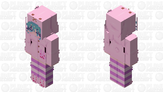 hatsune miku (bunny ears hoodie module) - project diva (128x) ✪ Minecraft Skin