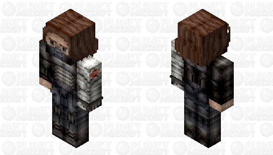 The Winter Soldier: Captain America: The Winter Soldier (Bucky Barnes: Marvel Studio: 2014) Minecraft Skin