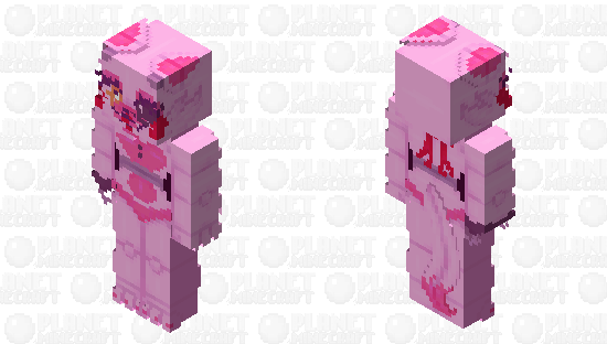mangle/funtime foxy (my stylized design) - five nights at freddy’s 2 (128x) Minecraft Skin