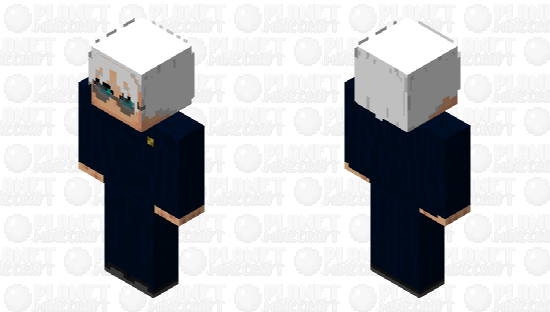 Young Satoru Gojo (With Glasses) Minecraft Skin
