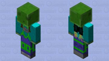 Slime with jetpack(skin version) 400th skin Minecraft Skin