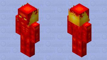 (FLAME ON!!!) The Human Torch: Fantastic Four: Issue 1 (Johnny Storm: Marvel Comics: 1961) Minecraft Skin