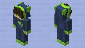 Boy In Green Blue Onesie Minecraft Skin