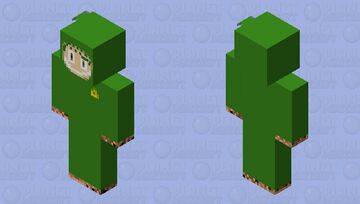 Green Labubu Minecraft Skin