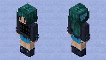 crack head blue head: hive default skin Minecraft Skin