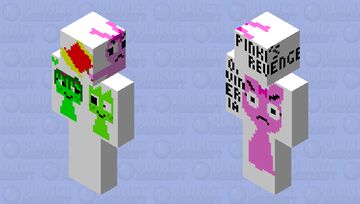 Vineria loves OWAKCX so much as best friend. 💚 .But Pinki gets mad at Vineria (Sprunki Drawing) Minecraft Skin