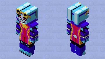 [Updated] Showbiz Pizza [Jumbo Plaza] Glamrock Bonnie Minecraft Skin