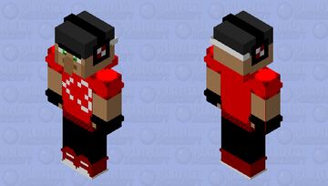 The Villager In Red || Minecraft Bedrock *only* || {*128x128*} [FREE DOWNLOAD] ✅ Minecraft Skin