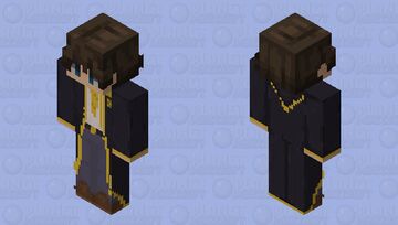 Hufflepuff Brown Hair Blue eyes Minecraft Skin