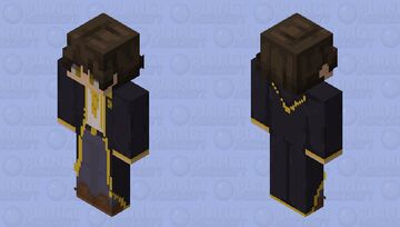 Hufflepuff Brown Hair Yellow eyes Minecraft Skin
