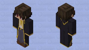 Hufflepuff Brown Hair Red eyes Minecraft Skin