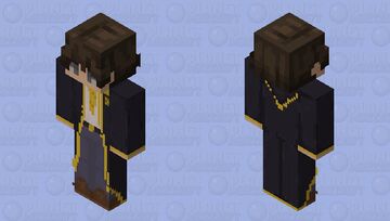 Hufflepuff Brown Hair Gray eyes Minecraft Skin