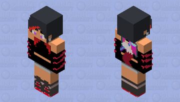 Blood Ultima Aphmau (With moon staff and wings) ^w^ Minecraft Skin