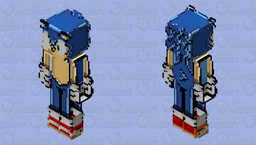 Modern Sonic: Sonic The Hedgehog Minecraft Skin