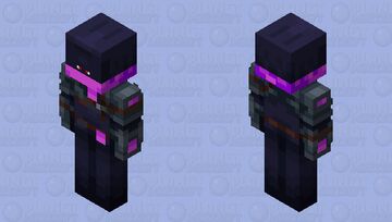 I didn't see anything! the skin is not mine. Minecraft Skin