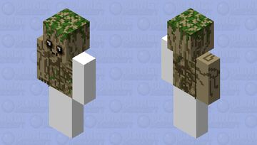 half done groot Minecraft Skin