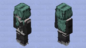 hyun - 녹색 머리카락 / 고양이 small version Minecraft Skin