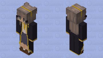 HufflePuff gray eyes gray hair female Minecraft Skin