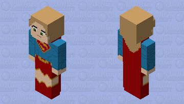 DCU Superman Minecraft Movie 2025 Supergirl Minecraft Skin
