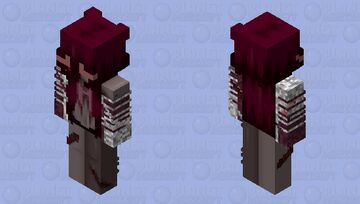 Red and white  girl 👧 Minecraft Skin