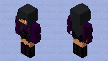 Aphmau Cute Purple Hoodies Minecraft Skin