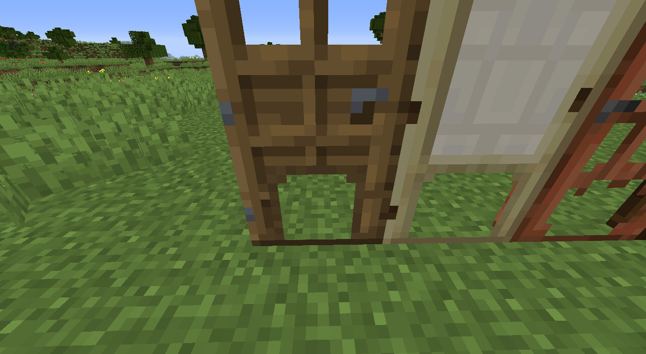 Nonfunctional doggy doors on doors Minecraft Texture Pack