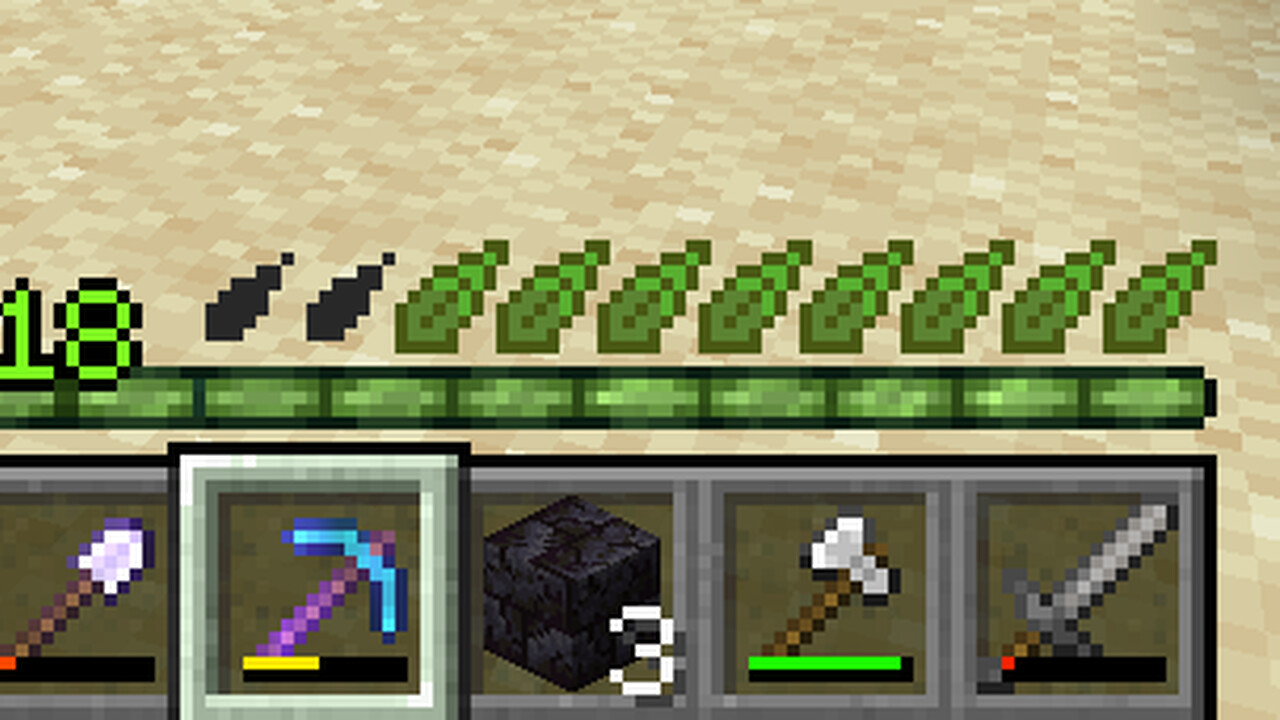 Kelp Hunger Bar Minecraft Texture Pack