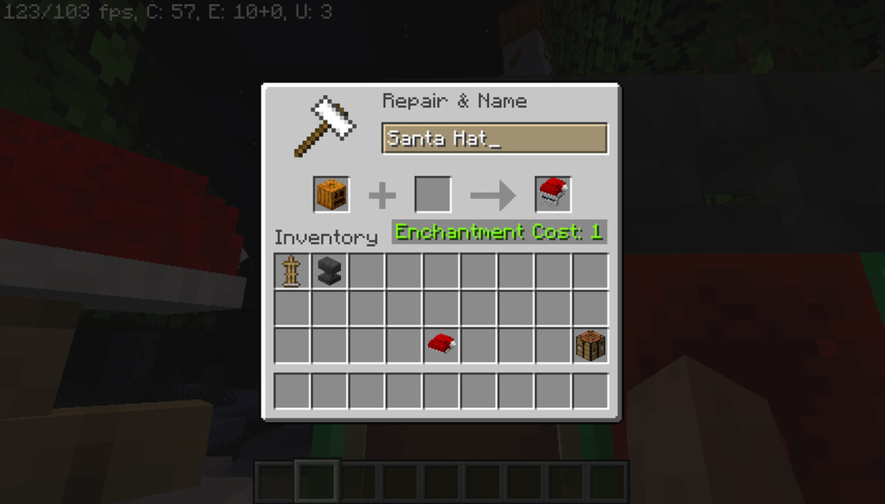 Santa Hat OPTIFINE Minecraft Texture Pack