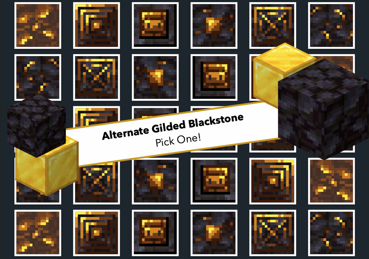 Alternate Gilded Blackstone Randomised Version! Minecraft Texture Pack