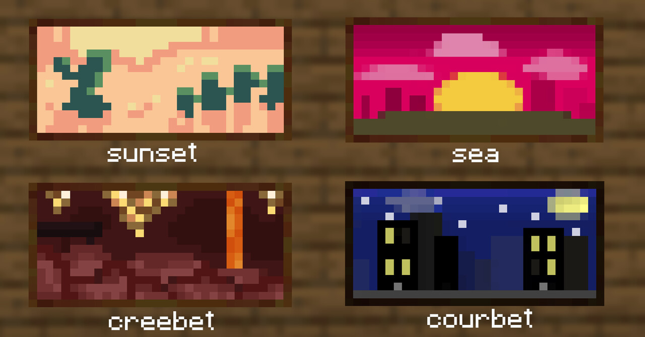 Pixel Paints V2 (Better Minecraft Paintings) (Java + Bedrock Texture