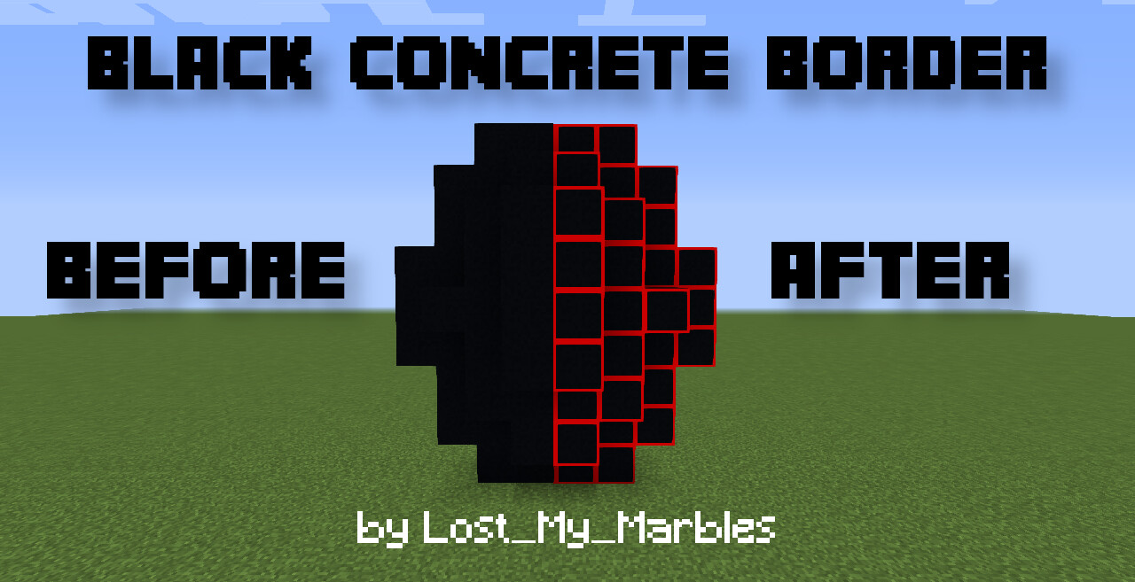 Black Concrete Border (For Building) Minecraft Texture Pack