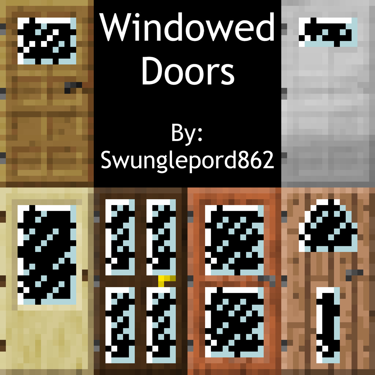 windowed doors Minecraft Texture Pack