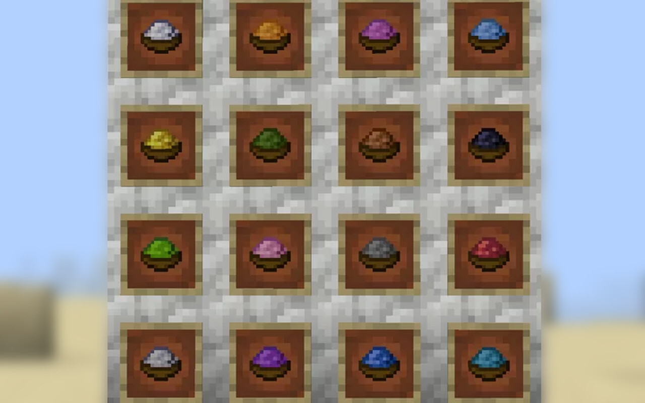 Dye To Dye Bowls Bedrock edition Minecraft Texture Pack