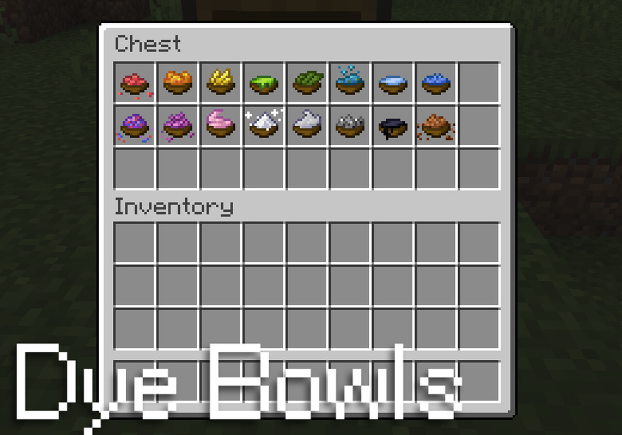 Dye Bowls Minecraft Texture Pack