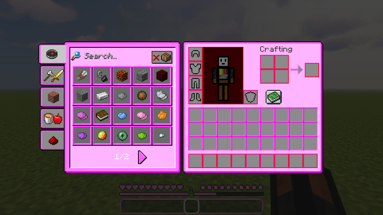 Pink GUI Minecraft Texture Pack