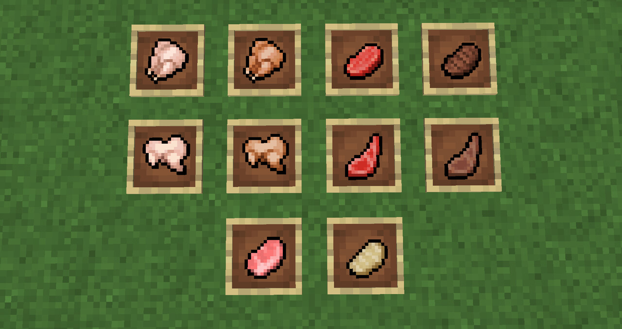 Meat with outlines! Minecraft Texture Pack