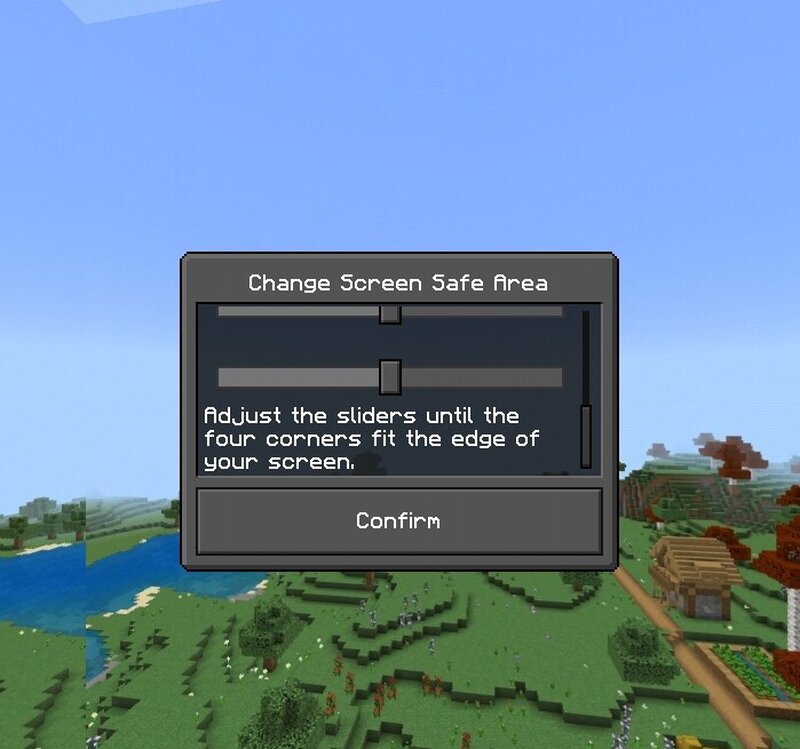 Adjustable Safe Zone Screen Bedrock Edition Minecraft Texture Pack