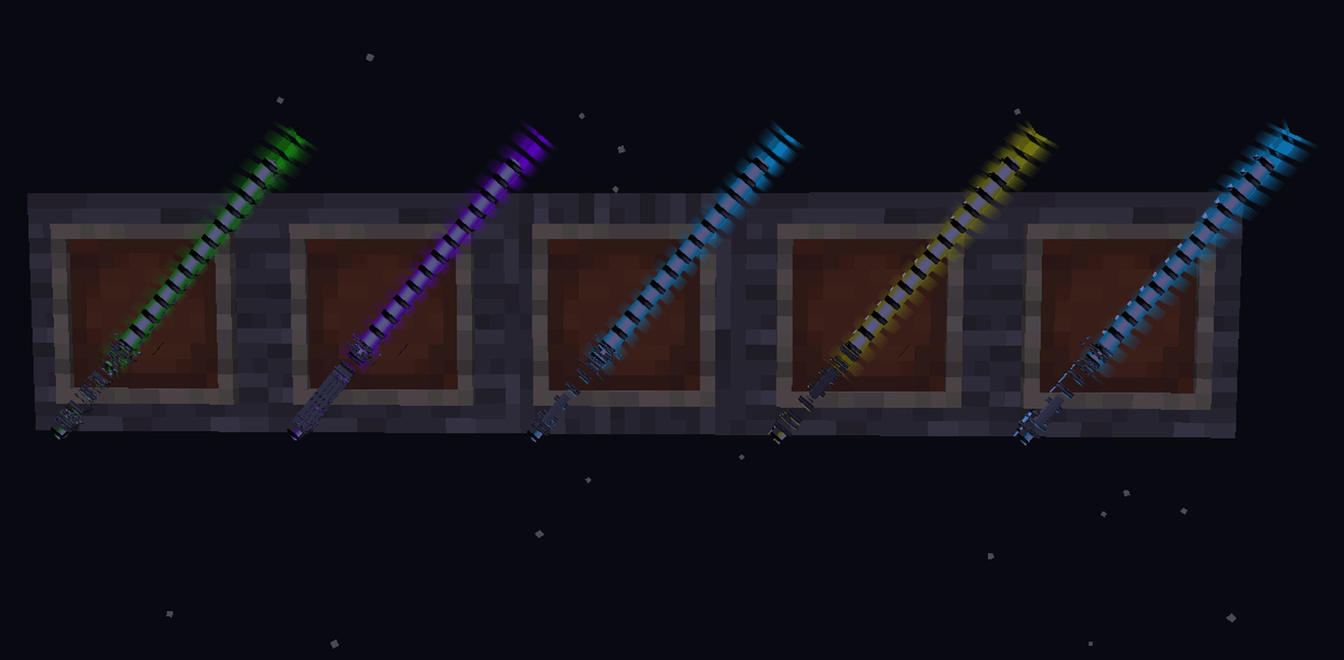 Realistic 3D lightsabers overlay 1.8.9 and 1.16 Minecraft Texture Pack