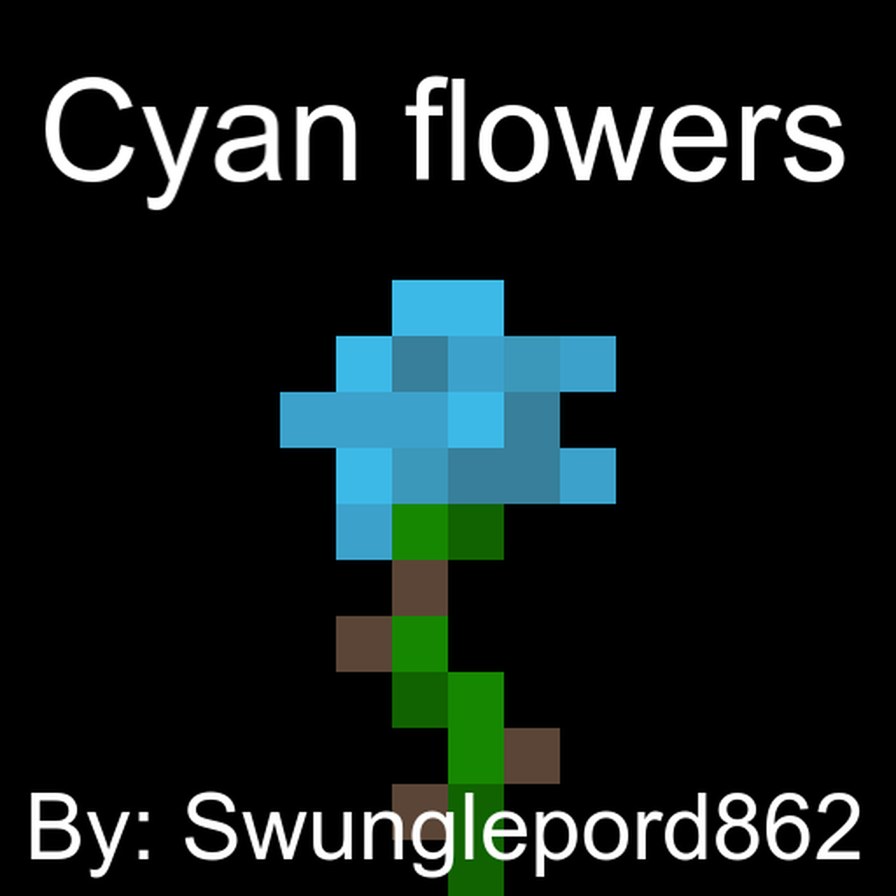 Cyan flowers Minecraft Texture Pack