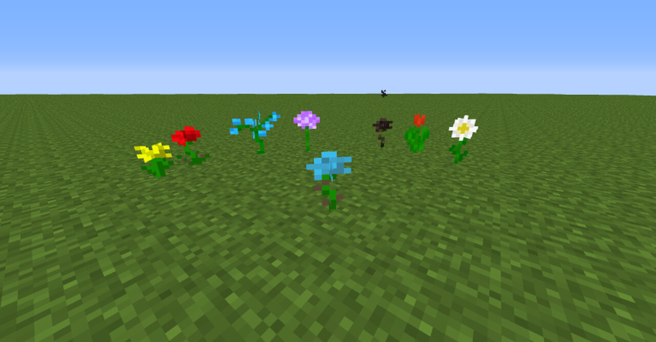 Cyan flowers Minecraft Texture Pack