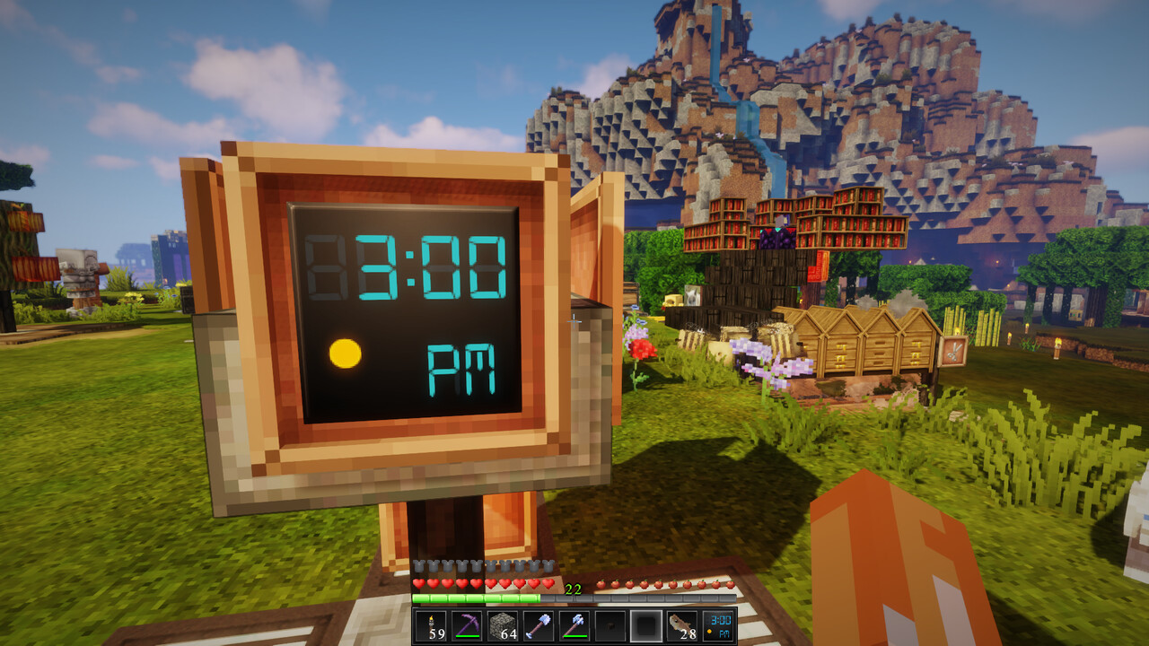 ZPack 12hr Blue Digital Clock Minecraft Texture Pack