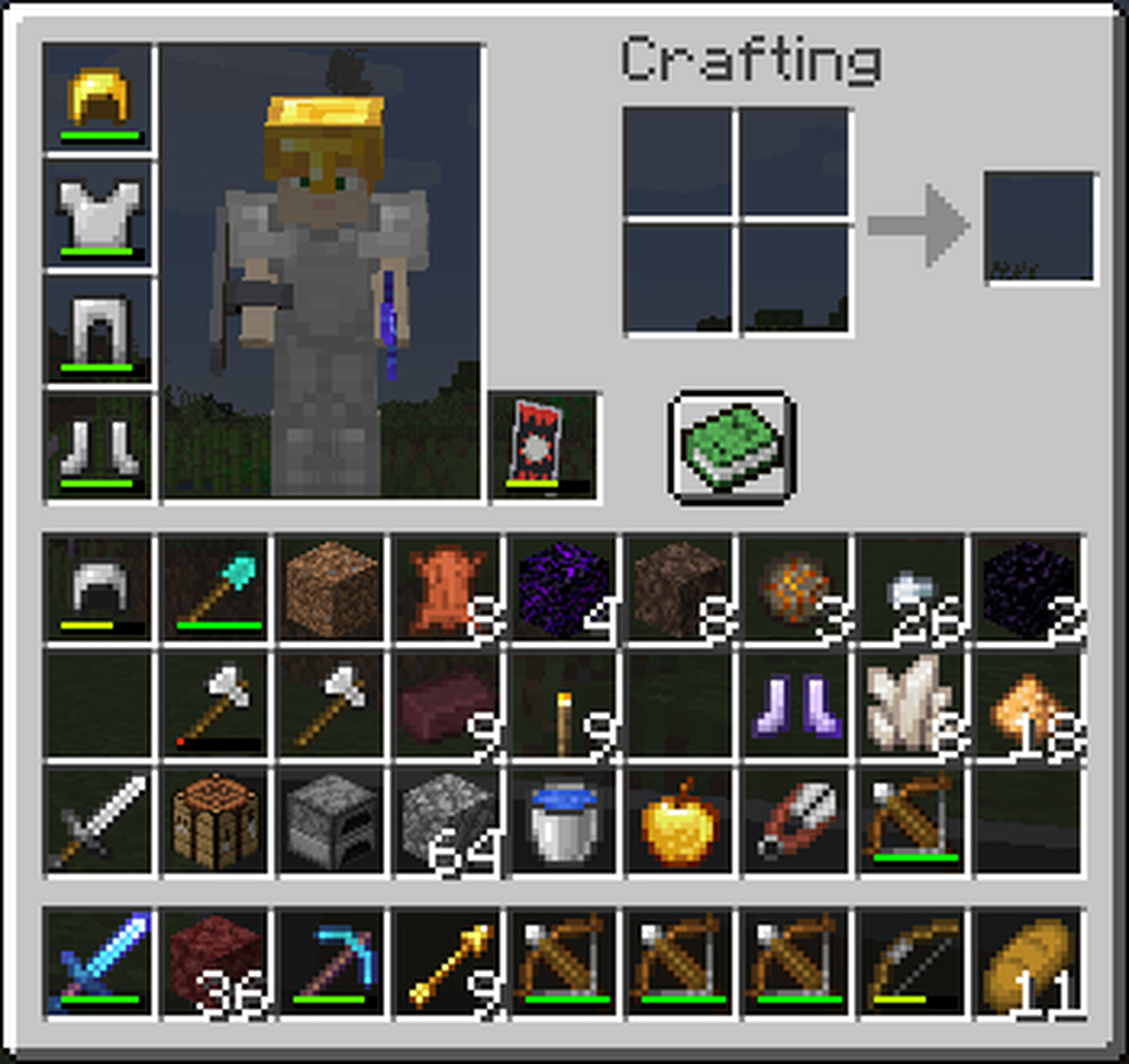 Transparent Inventory GUI Minecraft Texture Pack
