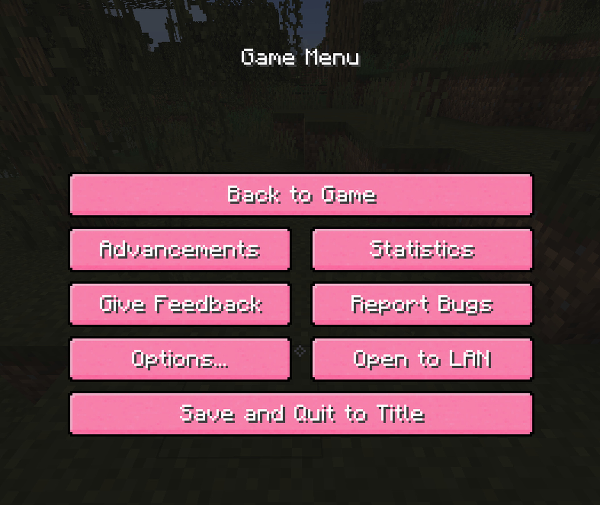 Pink GUI Minecraft Texture Pack