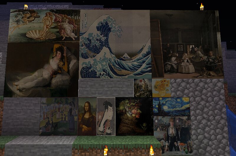 Famous Paintings in Minecraft Minecraft Texture Pack
