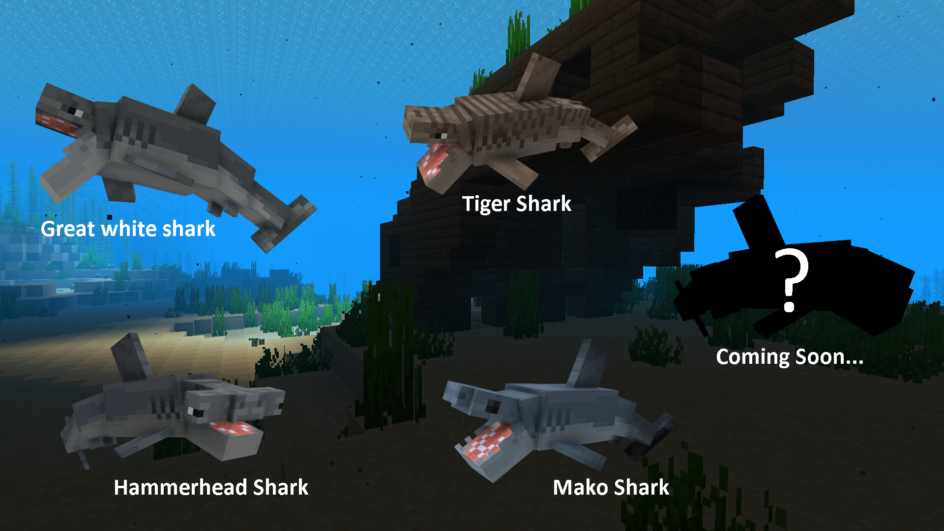 Sharks + Minecraft Texture Pack