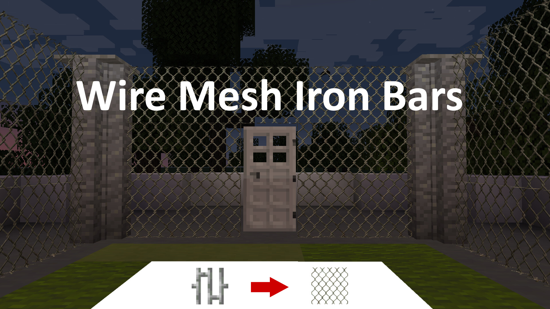 Wire Mesh Iron Bars Minecraft Texture Pack