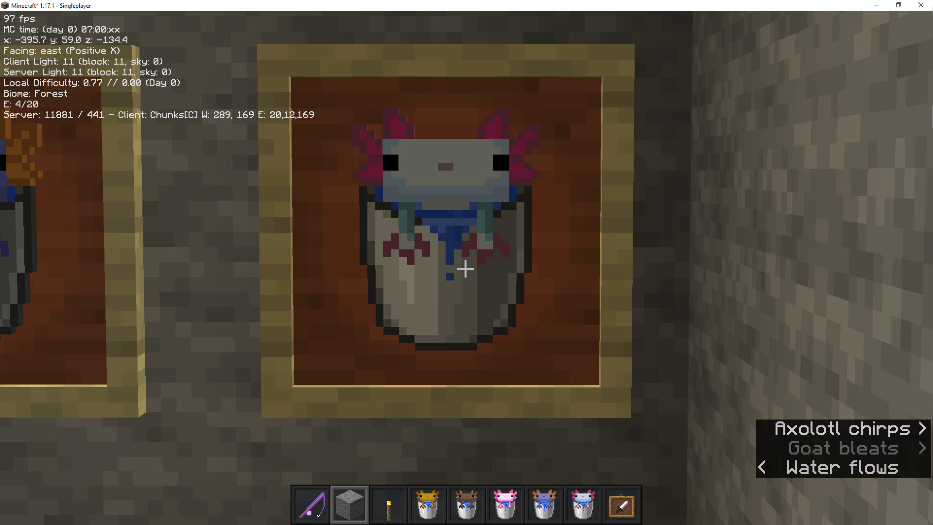 Colored Axolotl Buckets for Old Faithful Minecraft Texture Pack